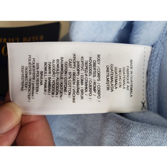 Polo Ralph Lauren Girls Blue Fleece Drawstring Waist Jogger Pants Size XL 16 NWT - Picture 7 of 8